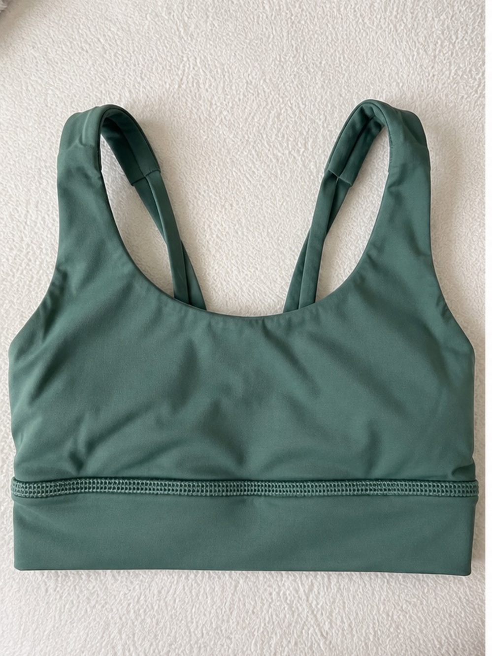 Lululemon Green Strappy Longline Sports Bra Size 6